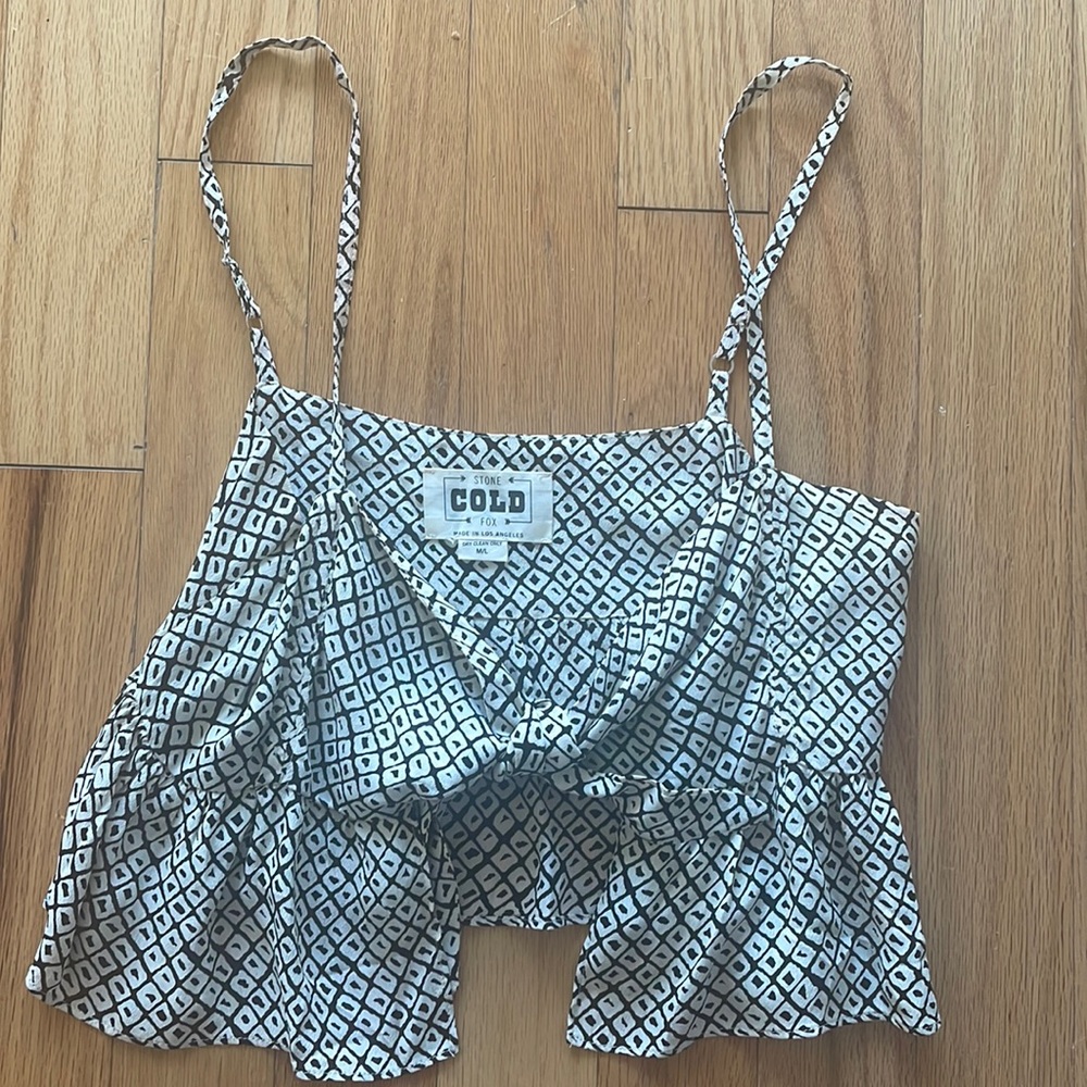 Stone cold fox tie front tank